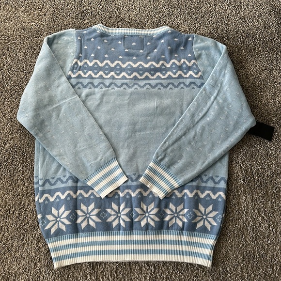 FROSTY THE SNOWMAN TIPSY ELVES NWT CHRISTMAS SWEATER SZ L - Picture 4 of 4